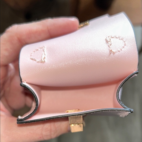 Pink Leather Mini Bag/ Bag Charm/ Keychain, NWOT - Picture 7 of 10